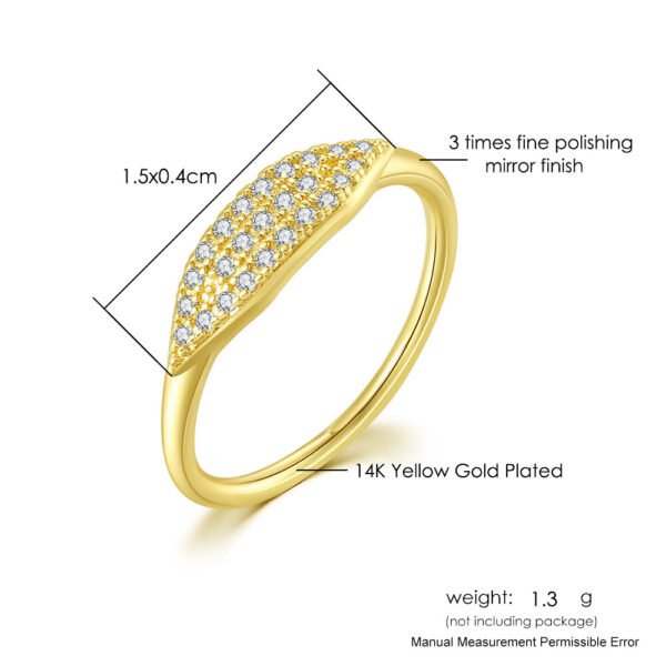 Women’s Fashion Gold-plated Simple Thin Ring Rings 5