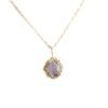 Natural Amethyst Pull Feldspar Inlaid With 925 Silver Gold Plated Chain Accessories 10