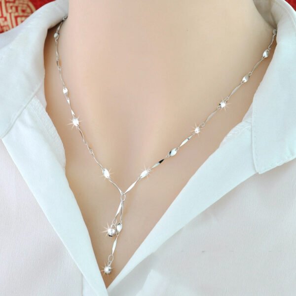 925 Sterling Silver 18K Color Gold Necklace Necklaces 4