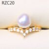 Platinum Moon Design Natural Baroque Pearl Ring Rings 20 Platinum Moon Design Natural Baroque Pearl Ring Rings 20
