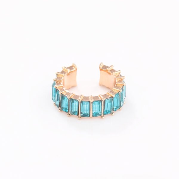Fashion C-shaped Ear Clip With Colored Diamonds Earrings 12