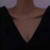 Vintage Stainless Steel Necklace Gold-plated Jewelry Clavicle Chain Necklaces 9 Vintage Stainless Steel Necklace Gold-plated Jewelry Clavicle Chain Necklaces 9