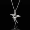 Hip Hop Arrow Wearing Wine Bottle Angel Pendant Real Gold Electroplated Copper Necklace Necklaces 16