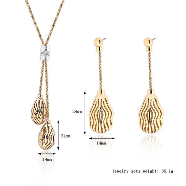 Austrian Crystal Cutout Texture Drop Pendant Earrings 4