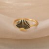 Retro New Shell Shape Ring Trend 18K Gold Plated Rings 22 Retro New Shell Shape Ring Trend 18K Gold Plated Rings 22