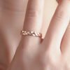 Fashion Simple Retro Winding Twist Ring Women Rings 9