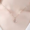 Women’s Fashion Light Luxury 18K Rose Gold Moissanite Necklace Necklaces 12