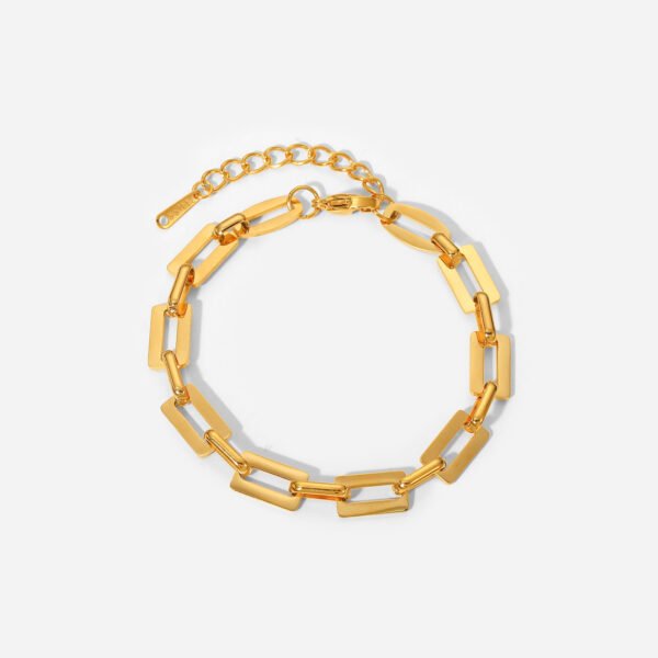 18K Gold-plated Square Chain Bracelet Bracelets 5