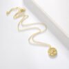 S925 Sterling Silver Gold-plated Twelve Constellation European And American Personality Embossed Necklace Necklaces 8