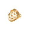 Stainless Steel Jewelry Popular Ring Flower Of Life Golden Steel Color Hollow Ring Rings 12