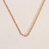 Simple Necklace 18K Gold High Density 3mm Twisted Clavicle  Water Wave Chain Necklaces 11
