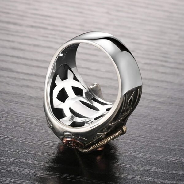 Hot Style Accessories, Hip Hop Industrial Steam Men’s Ring Carved Three-color Rings 4