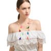 Colorful Tassel Chain Multilayer Pendant Necklace Necklaces 10