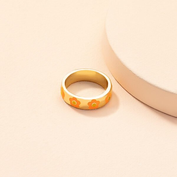 Fashion Flower Female Cute Fun Personality Street Shot Cold Wind Ring Rings 5