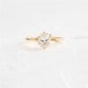 Aide 925 Sterling Silver Gold Square Zircon Crystal Rings Fo Rings 13