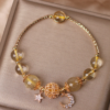 Natural Citrine Gold Gem Quartz Bracelet Women’s Light Luxury Star Moon Crystal Accessories Bracelets 21