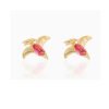 Jewelry Real Gold Plated Colorful Zircon Cute Stud Earrings Earrings 18
