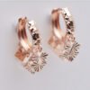 Kamasana Russia 585 Purple Gold Square Earrings Rose Gold Earrings 10