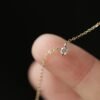 Women’s Pure 14k Yellow Gold Single Diamond Necklace Necklaces 11 Women’s Pure 14k Yellow Gold Single Diamond Necklace Necklaces 11