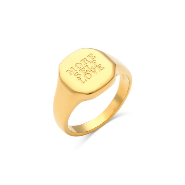 18K Gold Plated Jewelry With English Letter Ring Rings 8