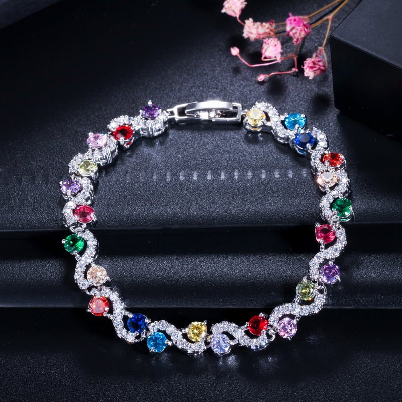 Exquisite diamond white gold plated bracelet Bracelets 2