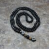 Men’s Necklace 6mm Lava Rock Pendant Men’s Rosary Necklace Necklaces 8