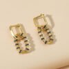 Female Style Earrings Gold-plated Copper With Colored Zircon Earrings 10