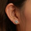 Platinum-plated Shining Star Earrings Female Niche Design High Sense Earrings 8