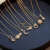 Fashionable Simple Micro-inlaid Zircon Necklace Necklaces 14