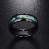 Tungsten Gold Ring With Black Veneer Plating Rings 8