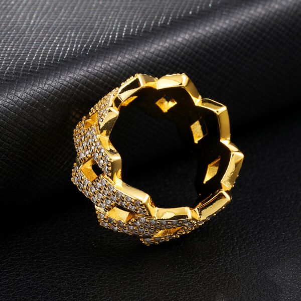 14K Gold Iced Out Prong Ring Promos30 5