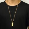 Gold Bar Hip Hop Necklace Pendant Necklaces 10