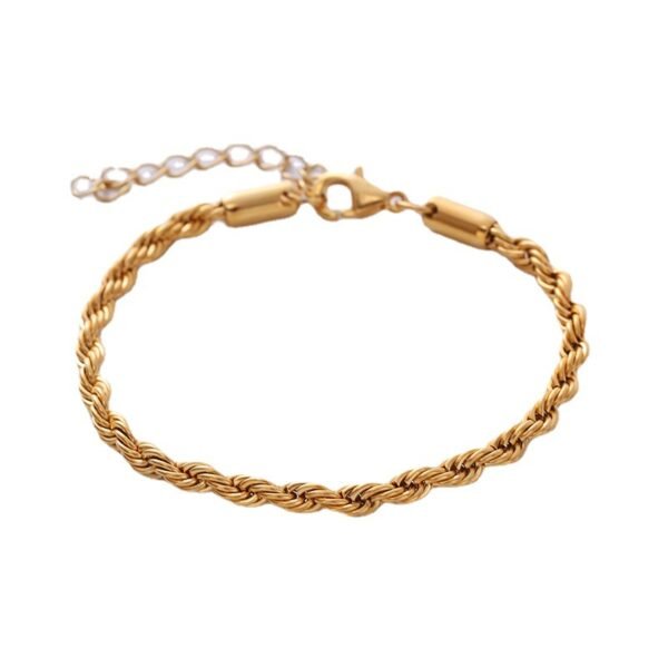 Vacuum Color-preserving Electroplated Gold Steel Stainless Steel Twist Bracelet Bracelets 4