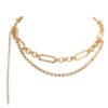 Simple Retro Double-layered Tassel Gold Necklace Necklaces 20