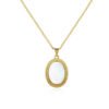 Fashion Baroque Inlaid White Shell Oval Necklace Necklaces 9