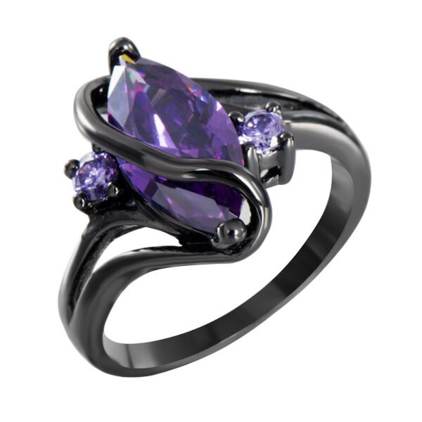 Black Gold S Shaped Zircon High End Diamond Ring For Men Rings 5
