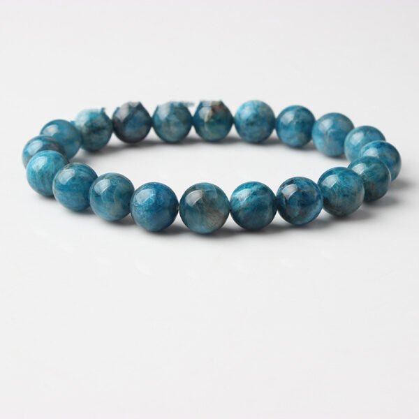 Natural Blue Apatite Bracelets Are Suitable For Men And Women To Wear Elastic Beaded Jewelry Bracelets 3