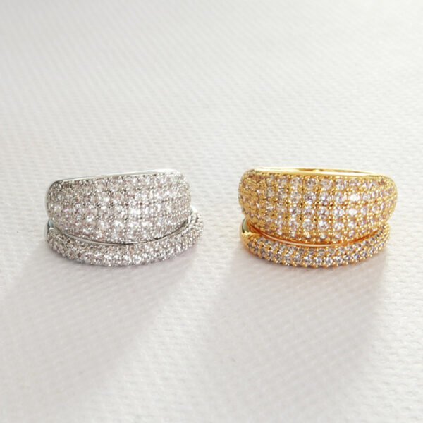 Full Diamond High Sense Fine Polished Ring Rings 4