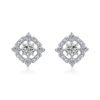 S925 Sterling Silver Geometric Diamond Stud Earrings Earrings 11