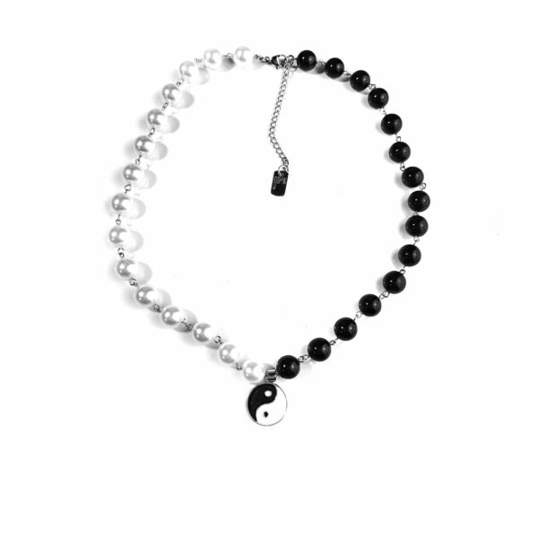 Yin Yang Taiji Pearl Hip Hop Necklace Necklaces 7