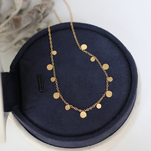 Super Beautiful Spotted Clavicle Chain Geometric Circle Accessories 3