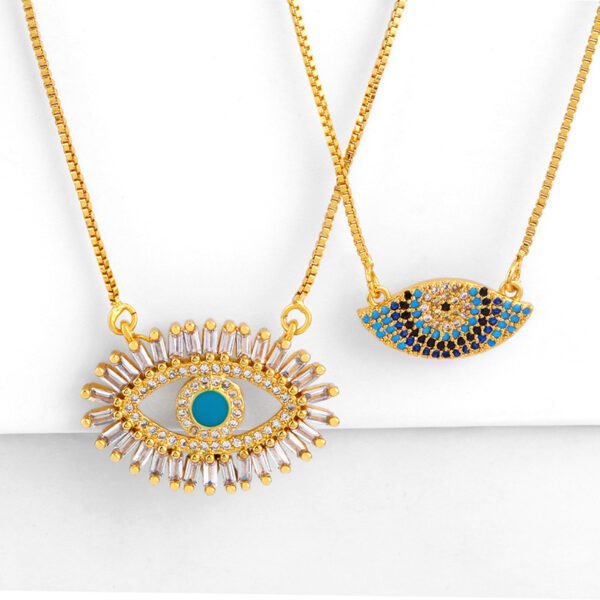 Simple female wild devil’s eye pendant necklace jewelry Necklaces 4