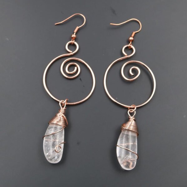Earrings Accessorized With Natural Amethyst Eggplant Roses Earrings 9