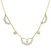 S925 Silver Plated 14k Gold Zircon Hollow Necklace Necklaces 14