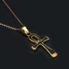 Cross Pendant Gold-plated Titanium Steel Pendant Necklaces 10