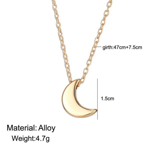 Cute Small Moon Pendant Necklace for Women Gold Color Chain Choker Necklace Bohemian Collar Jewelry Christmas Gift bijoux femme Necklaces 8