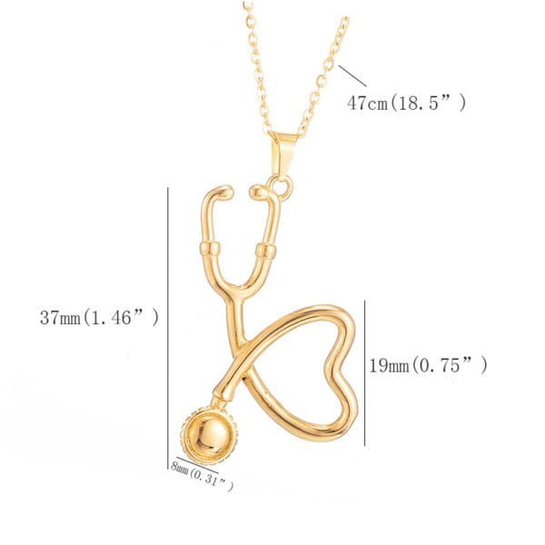 Gold Plated Titanium Steel Necklace Creative Nurse Necklaces 6