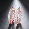 Gold-plated Copper Fashion Earrings, Diamond-set Zircons, Thin Earrings For Women Earrings 10