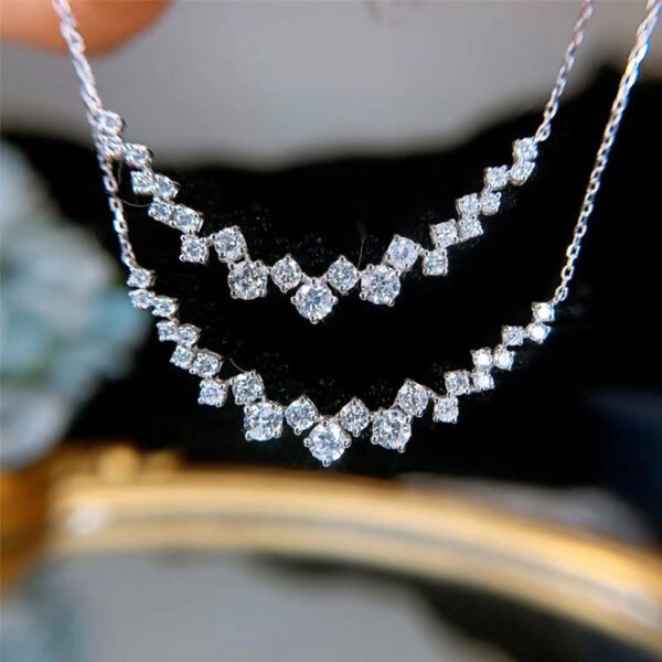 18K Gold Diamond Smile 1 Carat Diamond Necklace Necklaces 5