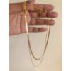 Double-layer And Three-layer Cold Wind Wide, Flat And Thin Folded Snake Bone Necklace Does Not Fade Necklaces 17